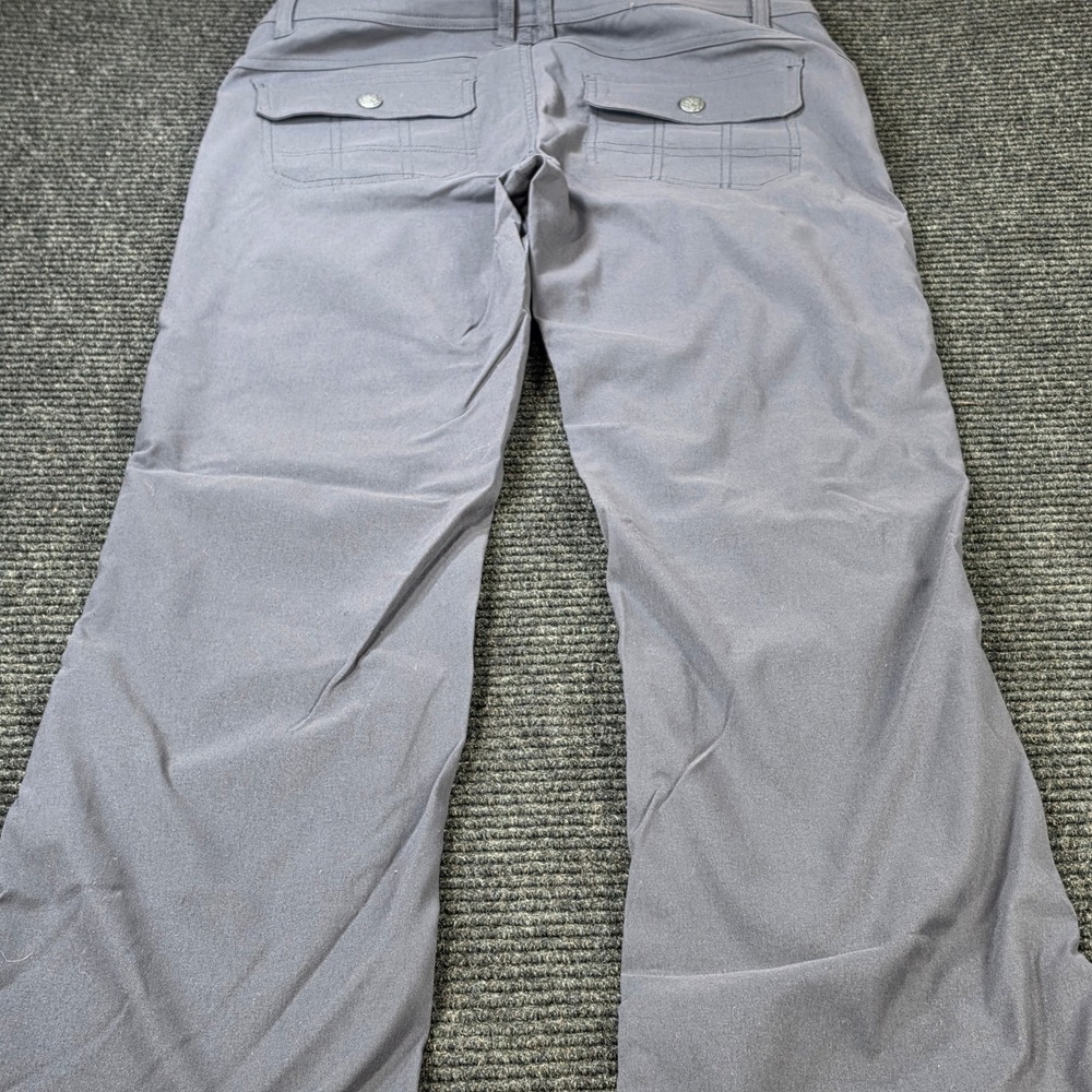 Prana Halle Hiking Pants Womens 4 Gray Roll-Up Articulated Knee Stretch Trail - Picture 1 of 15
